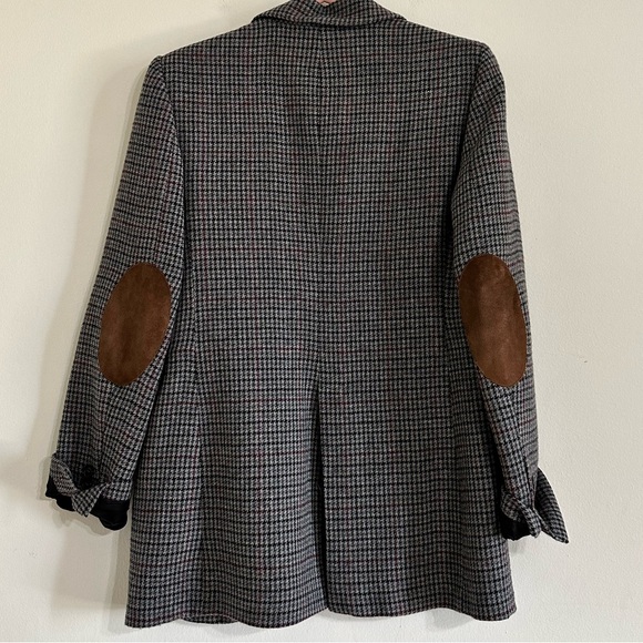 ZARA oversized plaid Blazer, size XS, elbow patches - Picture 6 of 6